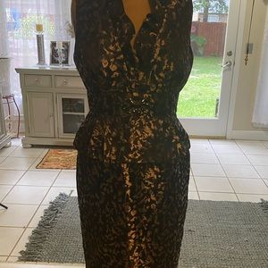 Black and gold dress